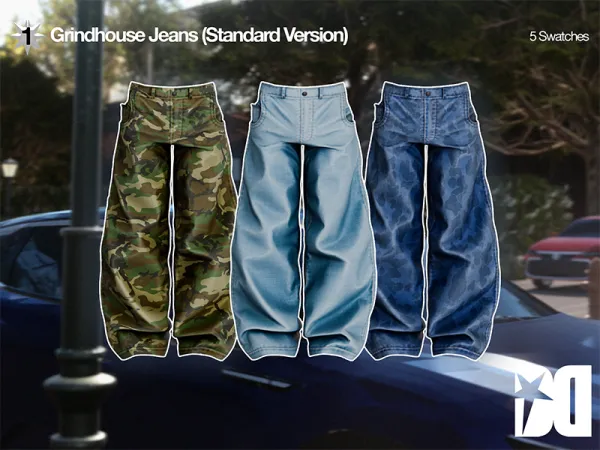 Alpha Grindhouse Jeans (Standard Version) - The Sims 4 Custom Content