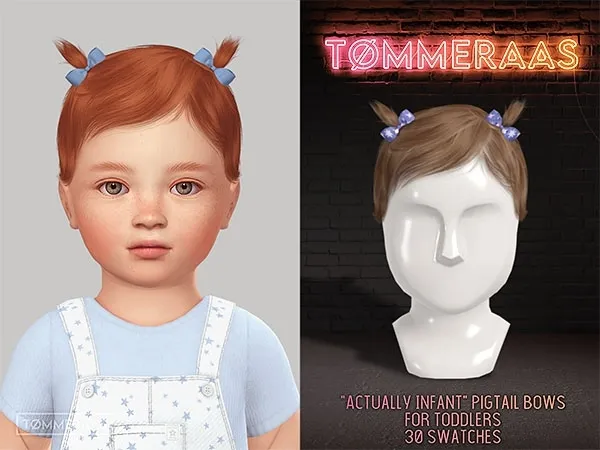 Alpha TØMMERAAS Actually Infant Bows for Toddlers by tommeraas - The Sims 4 custom content