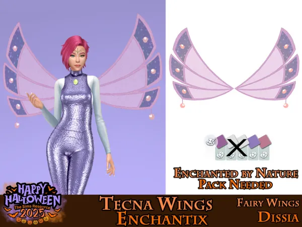 Maxis Match Tecna Enchantix Wings by Dissia - The Sims 4 Custom Content