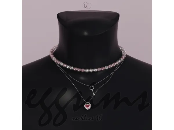 Alpha [EGGISMS] necklace 16 - The Sims 4 Custom Content