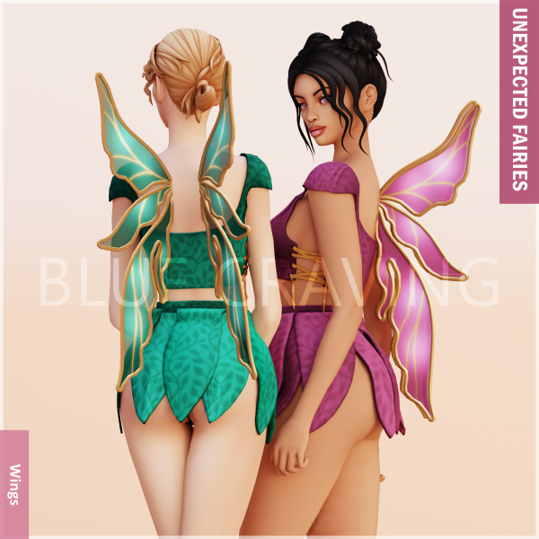 Mix Blue Craving Fairy Wings by bluecraving - The Sims 4 Custom Content