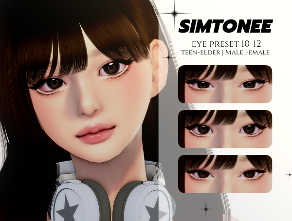 Mix Simtonee Eye Preset 10 12 by simsfinds - The Sims 4 Custom Content