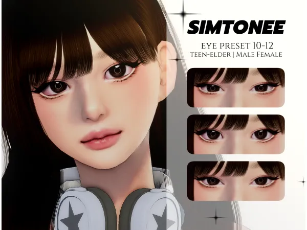 Mix Simtonee Eye Preset 10 12 - The Sims 4 Custom Content