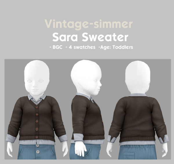 Maxis Match Sara Sweater simmer by simsfinds - The Sims 4 Custom Content