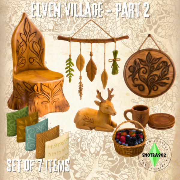 Maxis Match Elven Village Part 2 by simsfinds - The Sims 4 Custom Content