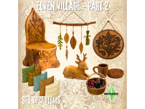 Maxis Match Elven Village Part 2 by Snotra902 - The Sims 4 Custom Content