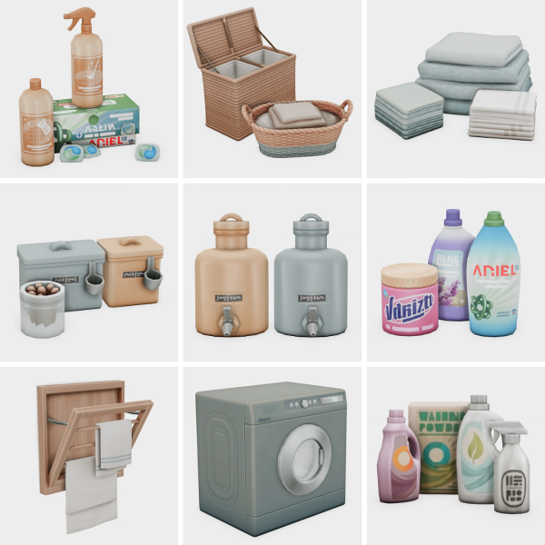 Maxis Match laundry add ons part 2 sims 4 finds by simsfinds - The Sims 4 Custom Content