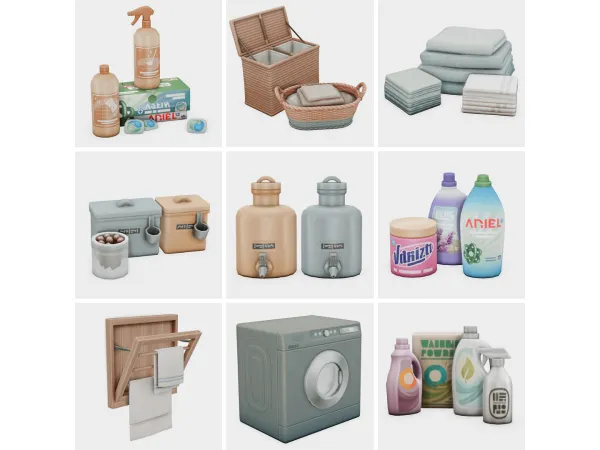 Maxis Match laundry add ons part 2 sims 4 finds by boujeesimss - The Sims 4 Custom Content