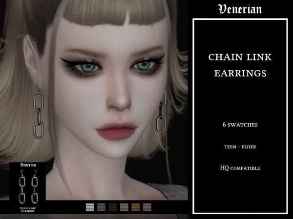 Chain Link Earrings by Venerian