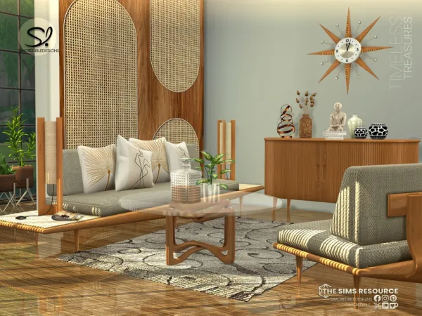 Alpha Timeless Treasures Seats by simcredible - The Sims 4 Custom Content