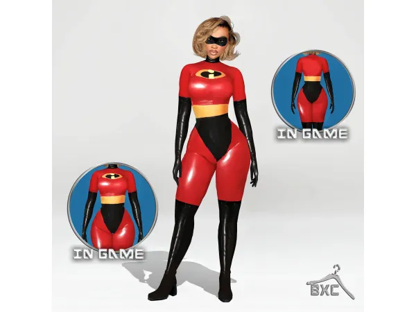 Alpha MRS INCREDIBLE COSTUME by Baddiexsimmer - The Sims 4 custom content