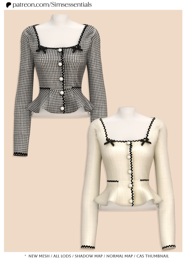 Alpha Corinne Top by simsfinds - The Sims 4 Custom Content