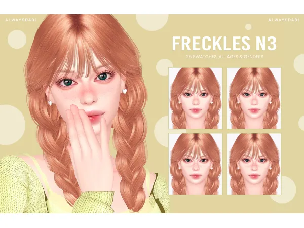 Mix [AlwaysDabi] Freckles N3 by simsfinds - The Sims 4 Custom Content