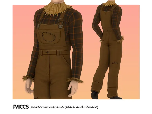 Mix VICCS_SCARECRAW COSTUME (TEEN ELDER) by viccs - The Sims 4 Custom Content