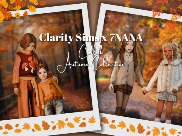 Maxis Match Autumn Collection Collab 7NANA x Clarity Sims 6 Items - The Sims 4 Custom Content