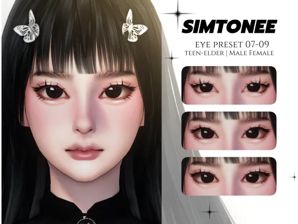 Mix Simtonee Eye Preset 07 09 - The Sims 4 Custom Content