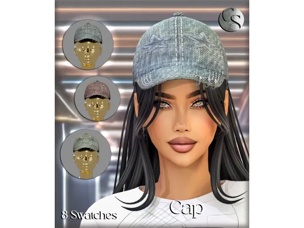 Alpha CAMUFLAJE CTRL ALT Y2K Collection Cap - The Sims 4 Custom Content