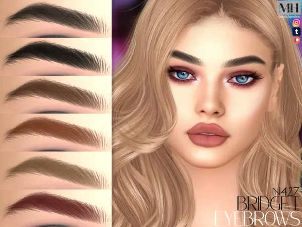 Alpha Bridget Eyebrows N427 by magichandcc - The Sims 4 Custom Content