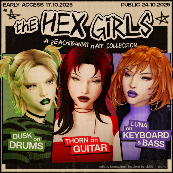 Maxis Match Hex Girls by simsfinds - The Sims 4 Custom Content