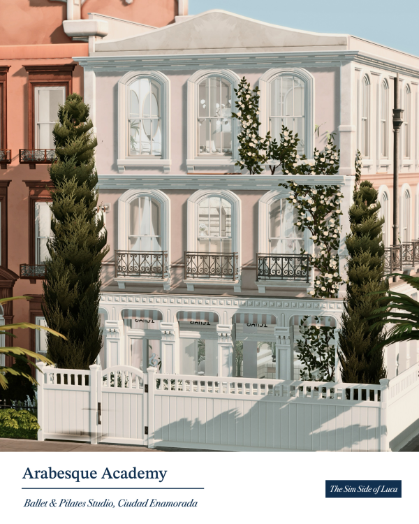 Maxis Match Arabesque Academy [Ballet Pilates Studio] by simsfinds - The Sims 4 Custom Content
