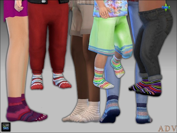 Maxis Match Socks for kids and toddlers by artedellavita_mabra - The Sims 4 Custom Content