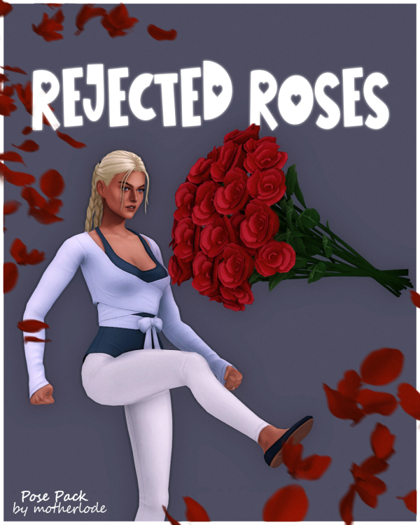 Mix Pose Pack Rejected Roses by simsfinds - The Sims 4 Custom Content