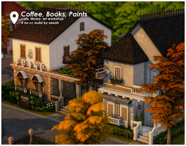 Maxis Match Coffee Books Paints by simsfinds - The Sims 4 Custom Content