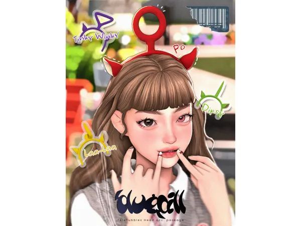 Mix (Bluepill) TeleTubbies Head Acc - The Sims 4 Custom Content