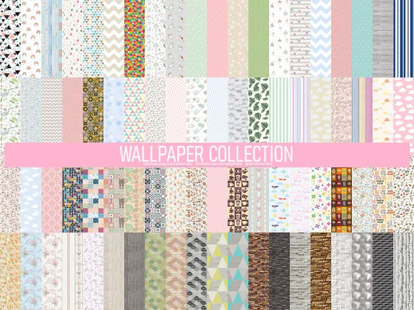 Mix Wallpaper Collection - The Sims 4 Custom Content