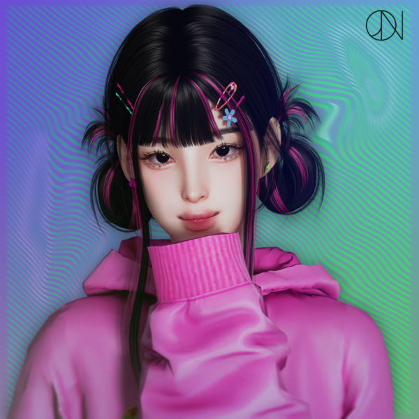 Alpha HAIR N12 HANNI + ACC N4 HANNI PIN by simsfinds - The Sims 4 custom content