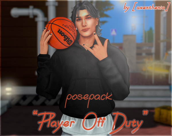 Mix [anesthesia] Player Off Duty posepack by simsfinds - The Sims 4 Custom Content