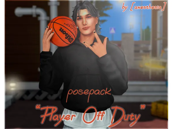 Mix [anesthesia] Player Off Duty posepack - The Sims 4 Custom Content