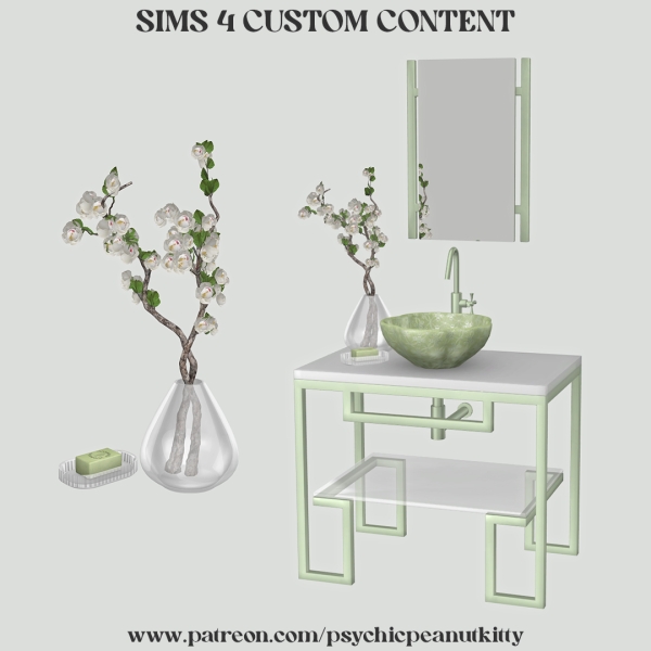 Mix Bathroom by psychicpeanutkitty - The Sims 4 Custom Content