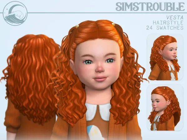 Maxis Match Vesta Hairstyle Toddler (3 Versions) by thesimsresource - The Sims 4 Custom Content
