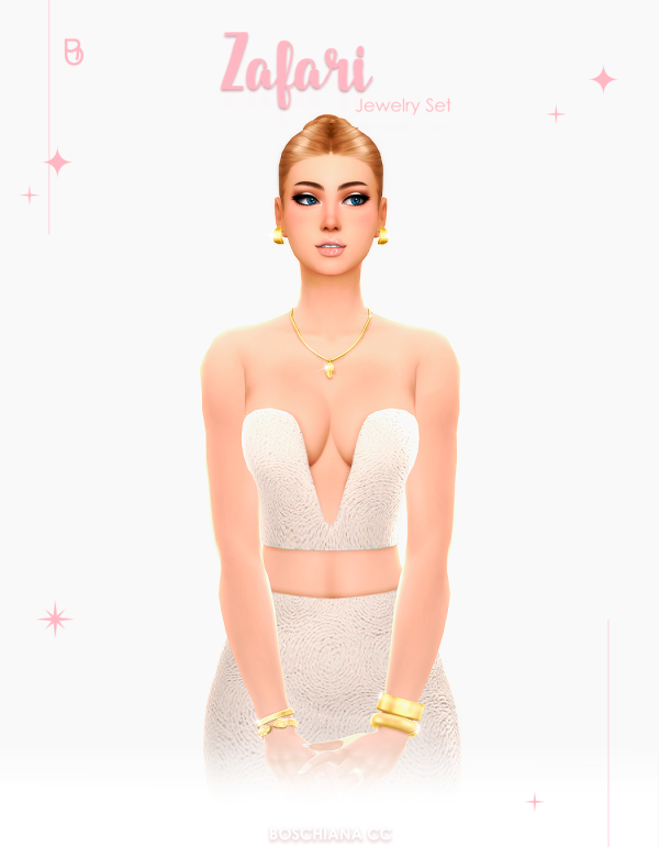 Maxis Match ZAFARI JEWELRY SET by simsfinds - The Sims 4 Custom Content