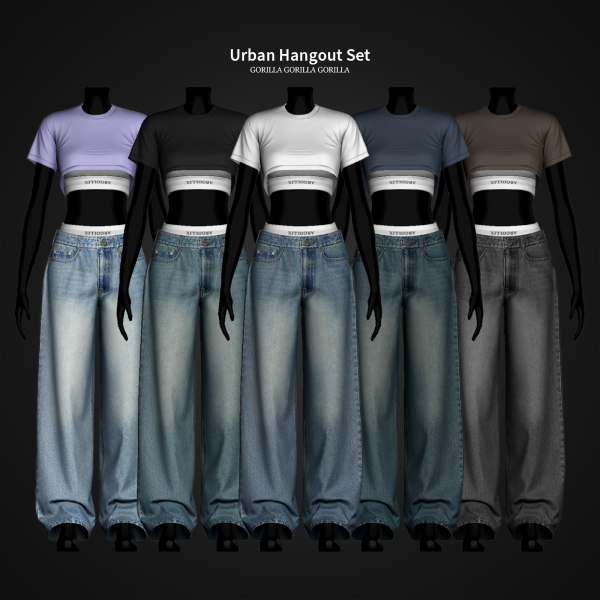 Alpha Urban Hangout Set by simsfinds - The Sims 4 Custom Content