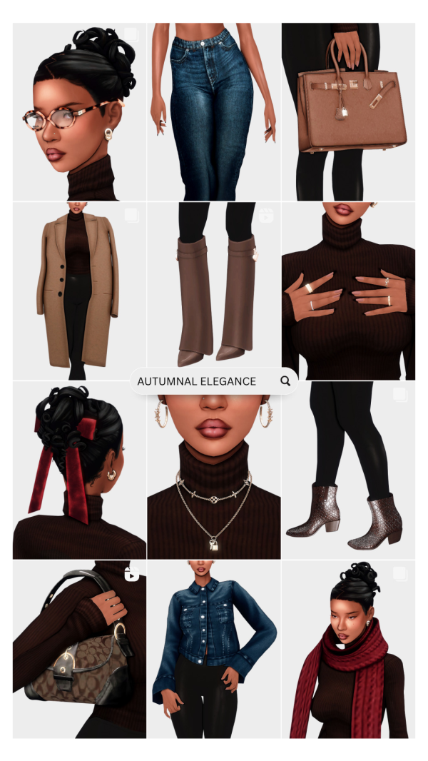 Mix AUTUMNAL ELEGANCE by simsfinds - The Sims 4 Custom Content