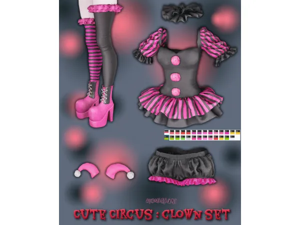 Cute Circus : Clown Set by atomiclight