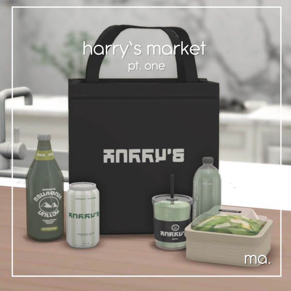 Maxis Match Harry's Market Pt 1 Functional Deco Items by simsfinds - The Sims 4 Custom Content