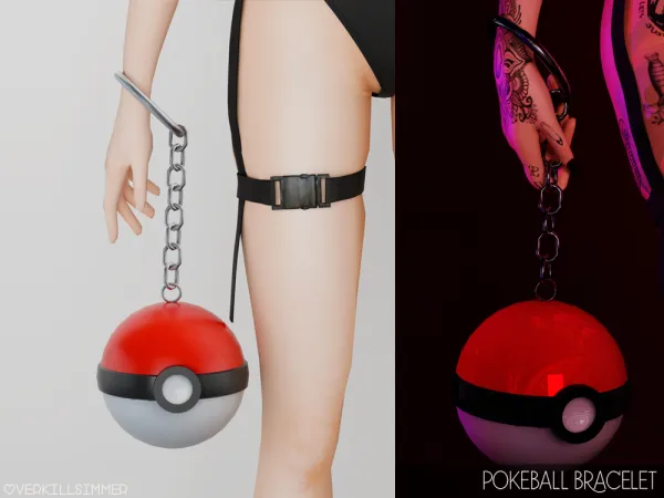 Alpha Pokeball bracelet by overkillsimmer - The Sims 4 Custom Content