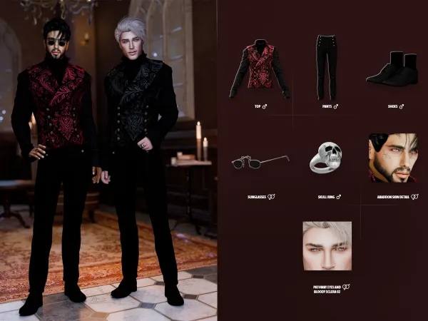 Alpha Midnight Manor Lookbook by modcollective - The Sims 4 Custom Content