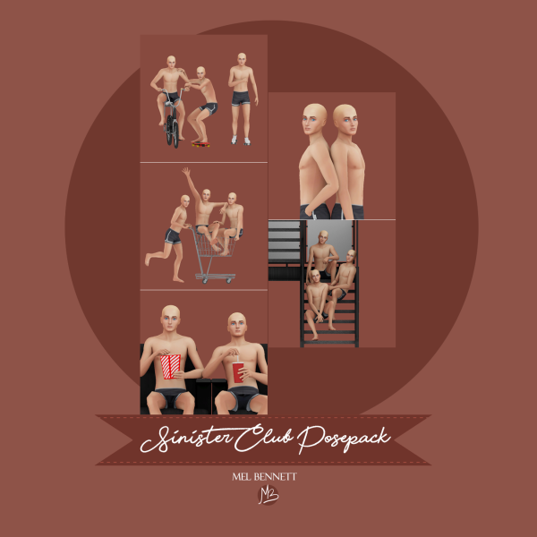 Mix Sinister Club Posepack by melbennett - The Sims 4 Custom Content