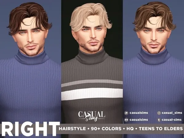 Alpha Right Hairstyle by casualsims - The Sims 4 Custom Content