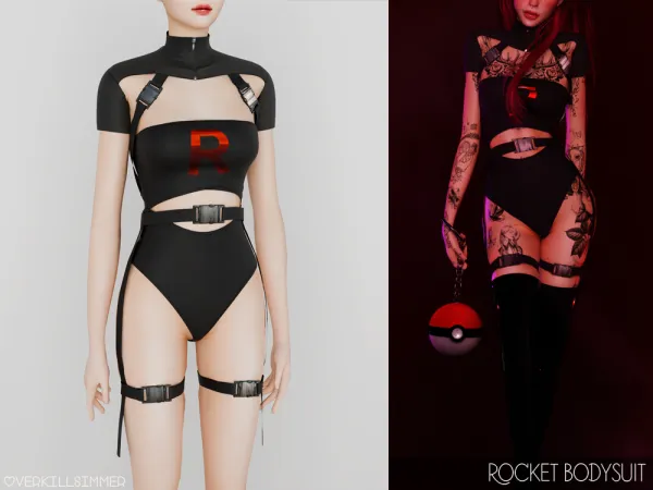 Alpha Rocket bodysuit - The Sims 4 Custom Content