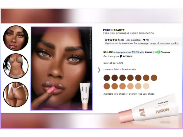 Alpha Zara Skin by simsfinds - The Sims 4 Custom Content