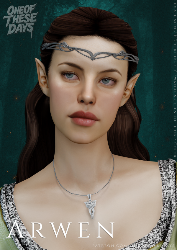 Alpha Arwen SKIN tray files by oneofthesedays - The Sims 4 Custom Content