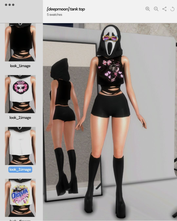 Mix tank top by simsfinds - The Sims 4 Custom Content