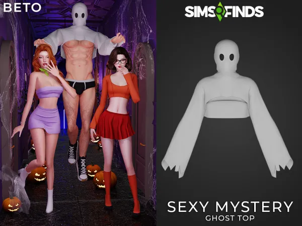 Alpha Ghost (Top) by Beto_ae0 - The Sims 4 Custom Content