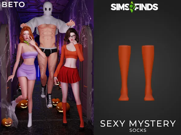 Alpha Velma (Socks) by Beto_ae0 - The Sims 4 Custom Content