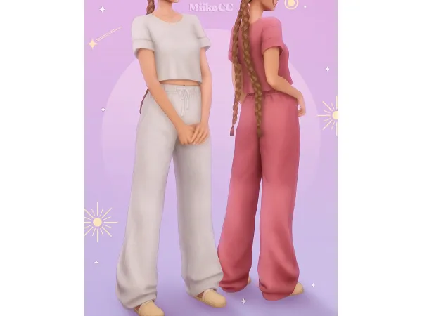 Maxis Match Baggy clothing set u2014 pants t shirt by miikocc - The Sims 4 Custom Content